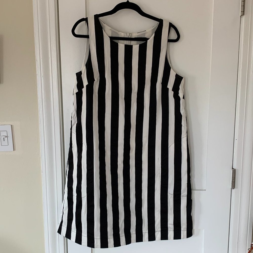 Marimekko dress black and white stripe